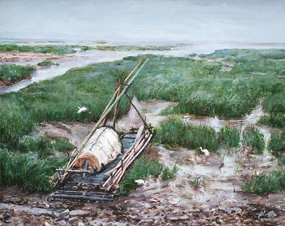 张丹阳作品15《有海草的风景》72x92cm.jpg