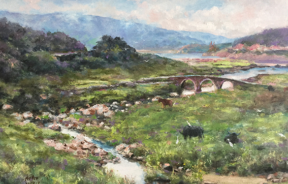 张丹阳作品17《欧阳桥风景》60x90cm.jpg