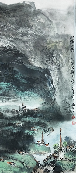 梁桂才作品 《山城一角》.jpg