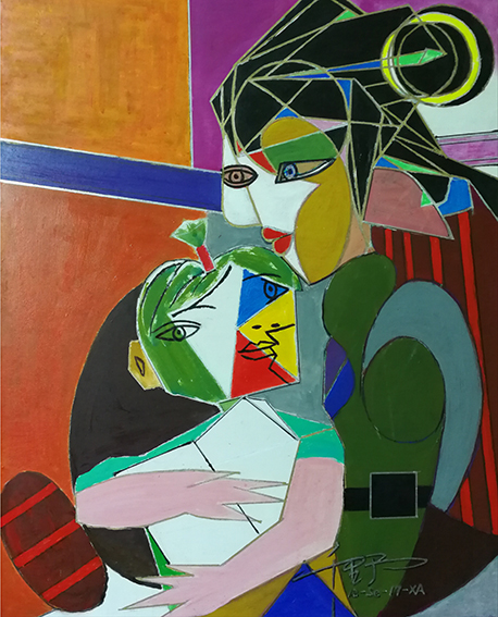 《母与子》47X58cm   2017年.jpg