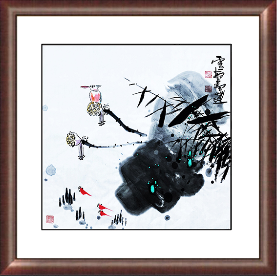 邢灵敏作品14《荷趣图之二》68cmX68cm.jpg