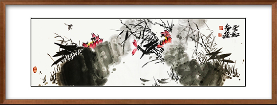 邢灵敏作品19《映日荷花》180cmX49cm.jpg