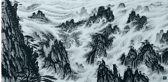 方勇作品《黄山云烟》.jpg