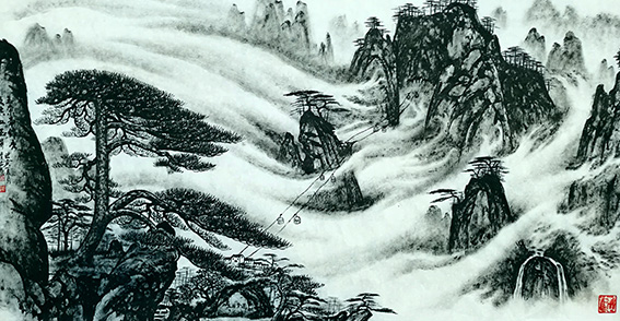 方勇作品《玉索牵锦绣，凌空上玉屏》.jpg
