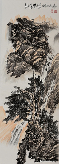 冯鉴棠作品1《青松若壮志  白瀑如丹心》.jpg