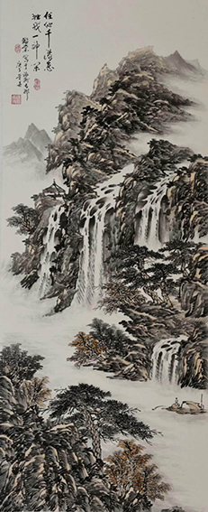 冯鉴棠作品8《任他千瀑急  独我一神茶》.jpg