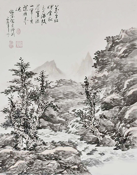 冯鉴棠作品17《万金斑辉叠秋志  又满枝苍穹添一  笔莫道雁来迟》.jpg