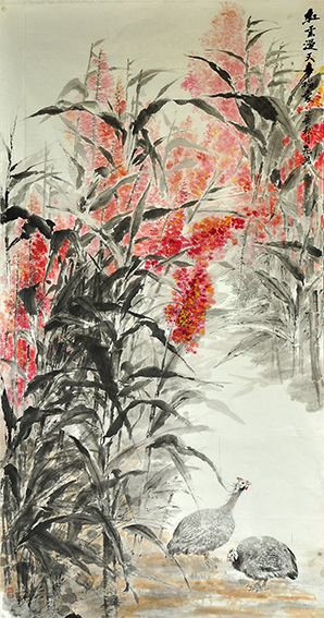 许飞鸿作品7《红云漫天幸福家》.jpg