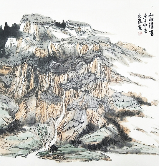 钱飞龙作品7《山水清音》2020年 68X68cm.jpg