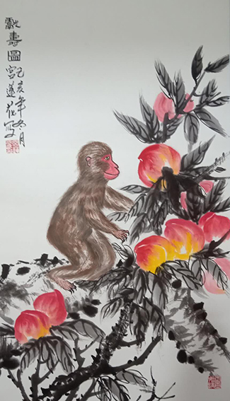 宫连花作品3《献寿图》.jpg