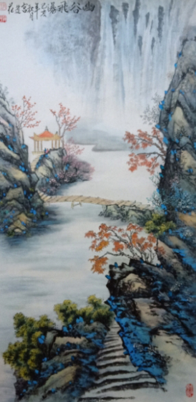 宫连花作品6《幽谷飞瀑》.jpg