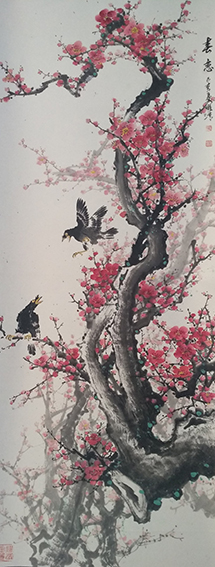 侯跃清作品3《春意》70x180cm 2019年.jpg