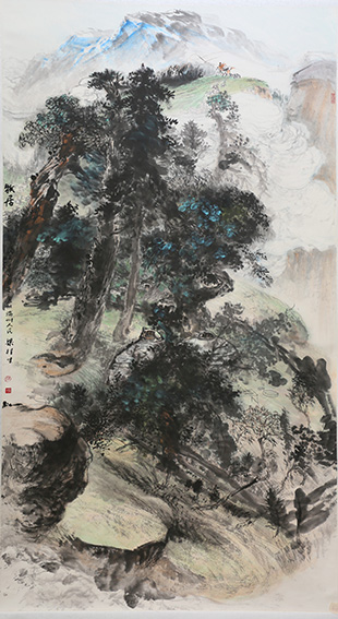 梁桂才作品《牧居》规格：196cmX98cm.jpg