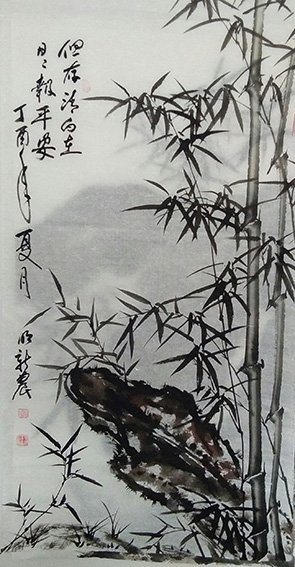 明新农作品 《但存清白在 日日报平安》.jpg
