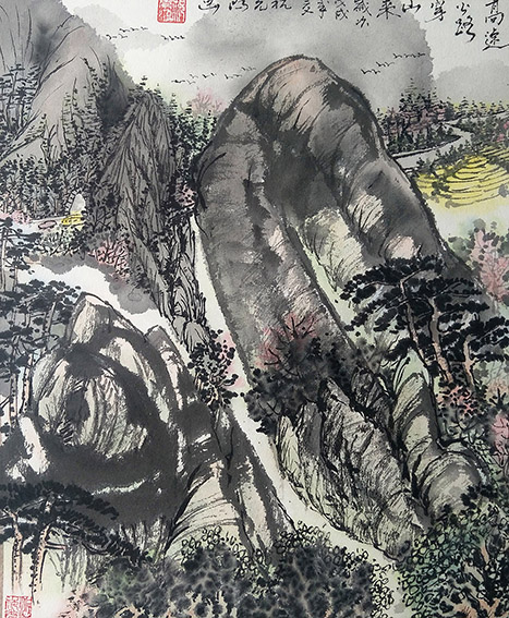 祝光鸿作品《高速公路穿山来》.jpg