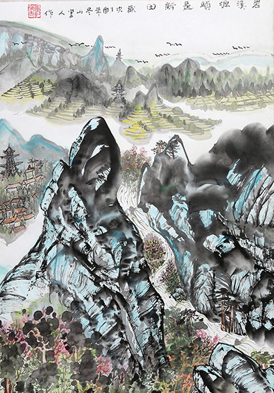 祝光鸿作品《岩溪源头是新田》.JPG