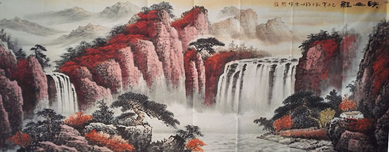 程旭东作品10《映山红》240×100cm.jpg
