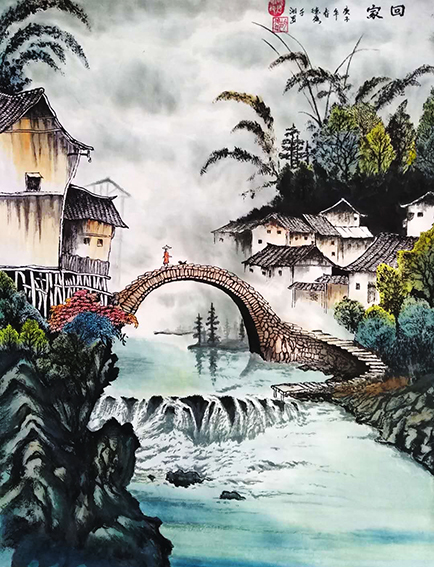 胡德康作品2《回家》55x70cm 画于2020年春.jpg
