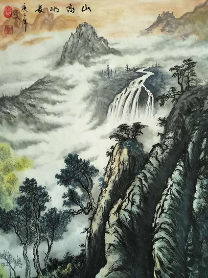 胡德康作品5《山高水长》55X75cm 2020年夏.jpg