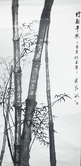 胡忠良作品《竹报平安》规格：137cmx68cm.jpg