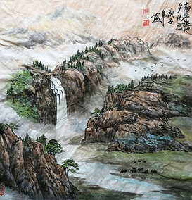 康学农作品14《高原湿地夕阳照》.jpg