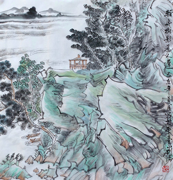 刘涛作品6 《轻舟樹影惹人迟》.JPG