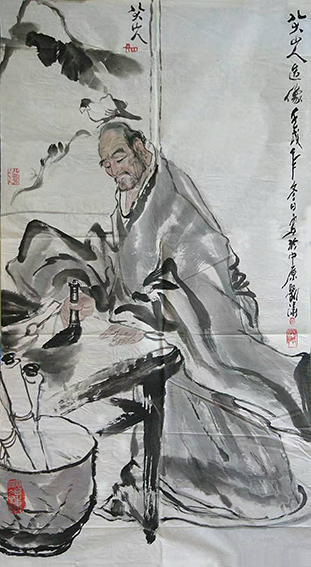 刘涛作品9《八大山人造像》.JPG