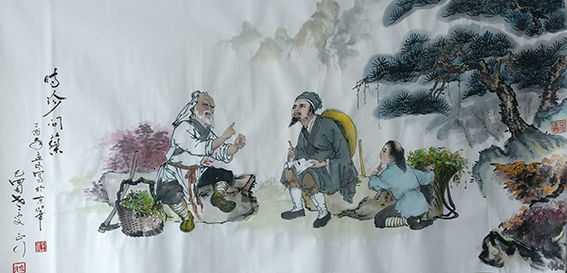任正行作品7《时珍问药》.jpg