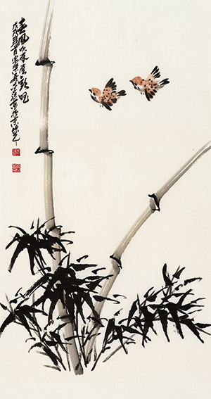 李沫作品《春风吹来雀欢唱》.jpg