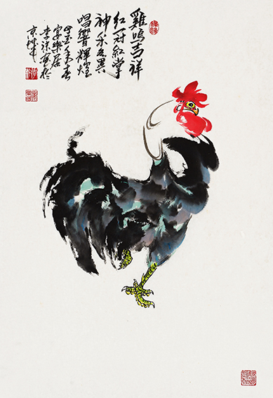 李沫作品《鸡鸣吉祥》.jpg