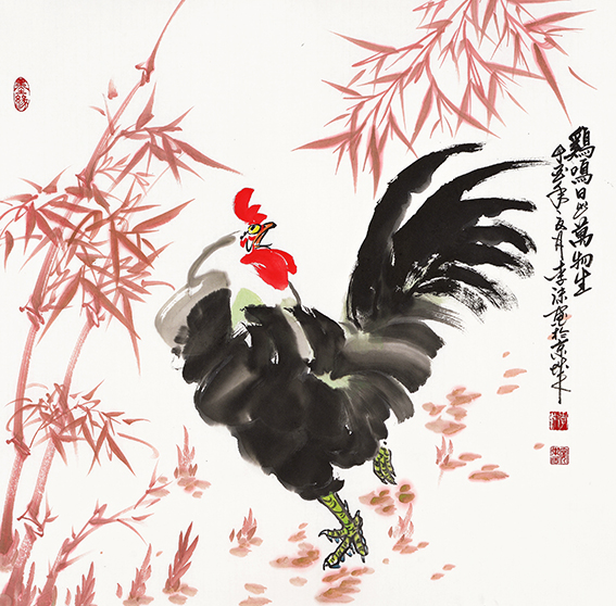 李沫作品《鸡鸣日出万物生》.jpg