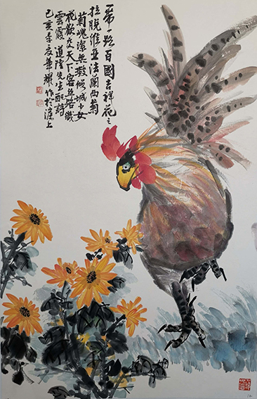 杨华耀作品 《一带一路百国吉祥花之拉脱维亚法兰西菊》.jpg