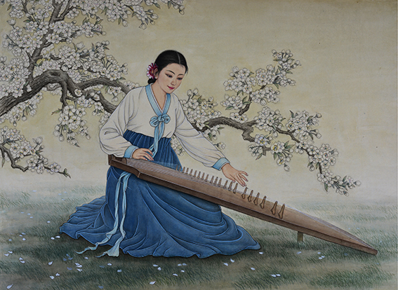 肖耀彩作品6《梨花颂》105X 76cm  2012年.JPG