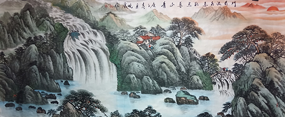 孙晓凤作品9《门前流水急  数点暮山青》.jpg
