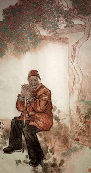 王伟成作品 《夕阳无限》 规格：98cmx195cm.jpg
