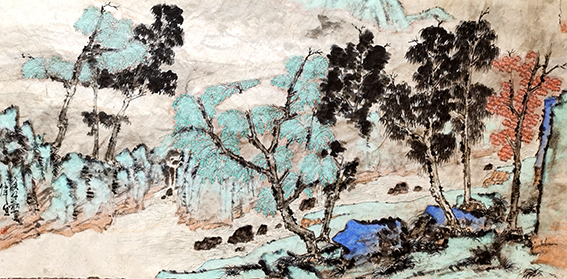 王伟成作品 《溪山闲云》 规格：68cmx138cm.jpg