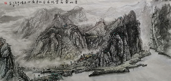 肖天宝作品 《青山霁后云犹在，画出东南四五峰》.jpg