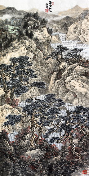 程晔作品4《万壑松风》136x68cm 2020年.JPG