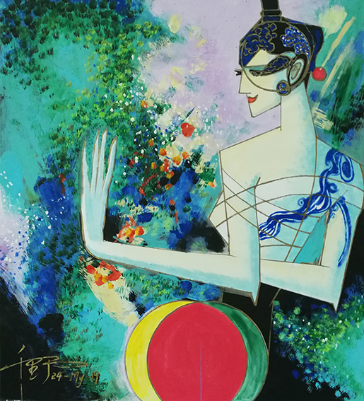 冯千野作品5《舞蹈》45X50cm  2019年作.jpg