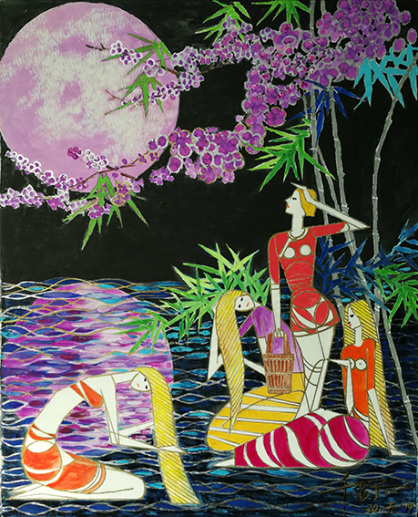 冯千野作品7《中秋月》48X58cm  2019年.jpg