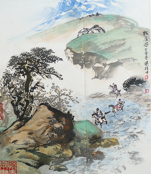 梁桂才作品 《牧居图》.JPG