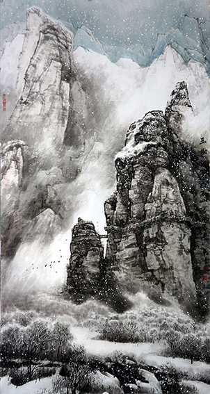 傅东明作品8《玉树银华白石山》.jpg