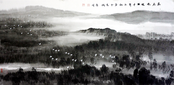 傅东明作品9《高原鸣晓》.jpg
