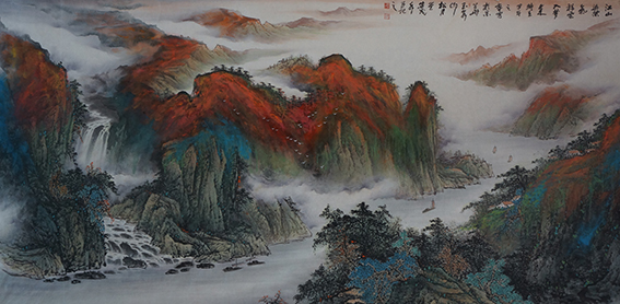 安茂水作品《江山染紫气 祥云入梦来》.JPG
