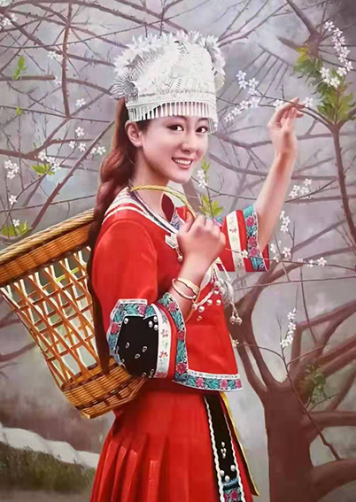 黎文油画作品《苗家姑娘》.jpg