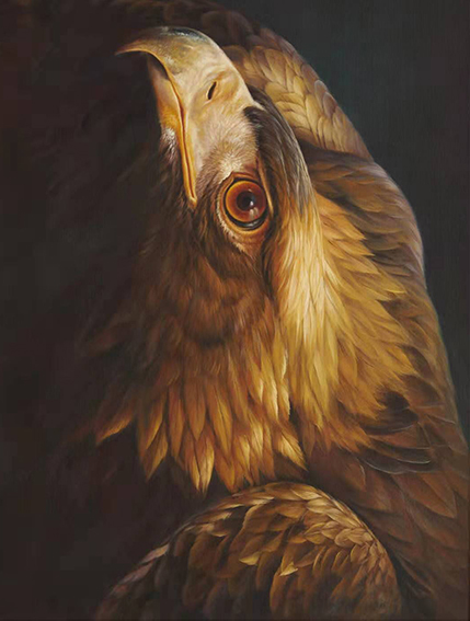 黎文油画作品《聚焦》.jpg