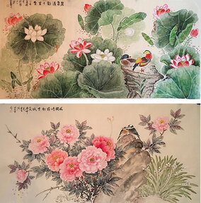 田美云作品《碧叶清韵十香里》 《花开时节动京城》.jpg