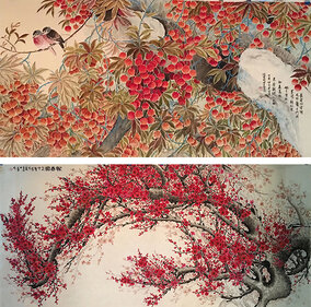 田美云作品《妃子笑》 《报春图》.jpg