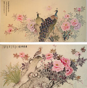 田美云作品《金碧辉煌富贵满园》 《春色满园》.jpg