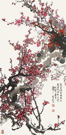 刘凤仙作品《 花里清歌春载酒，琴中流水静留宾。》.jpg